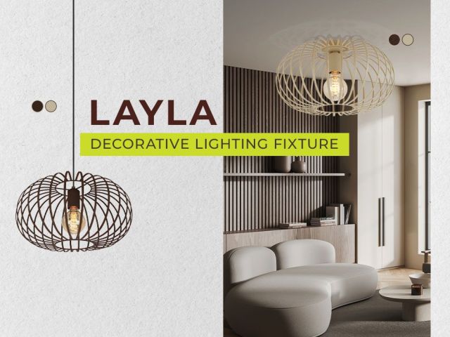 LAYLA ceiling lights & pendants – cozy geometry in warm brown and soft beige