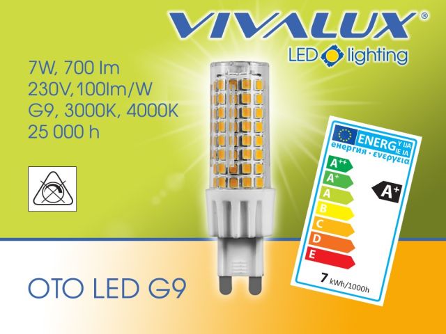 Powerful LED lamp OTO LED G9 VIVALUX