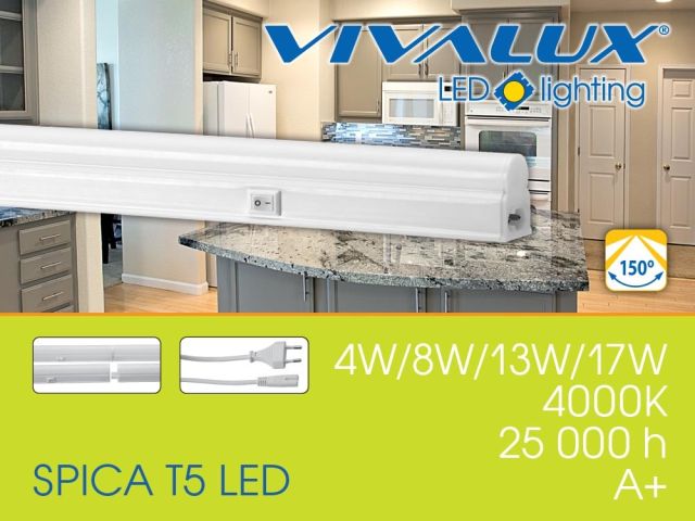 SPICA T5 LED VIVALUX - заменят осветителните тела, работещи с Т5 луминесцентни лампи