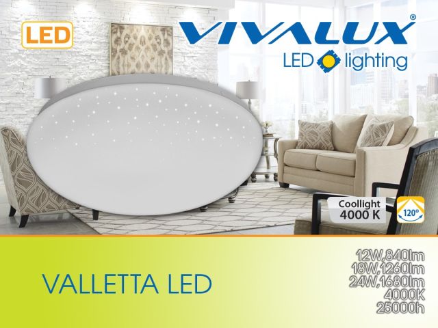 Декоративна плафониера VALLETTA LED