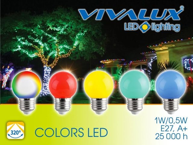 Икономични цветни LED лампи VIVALUX