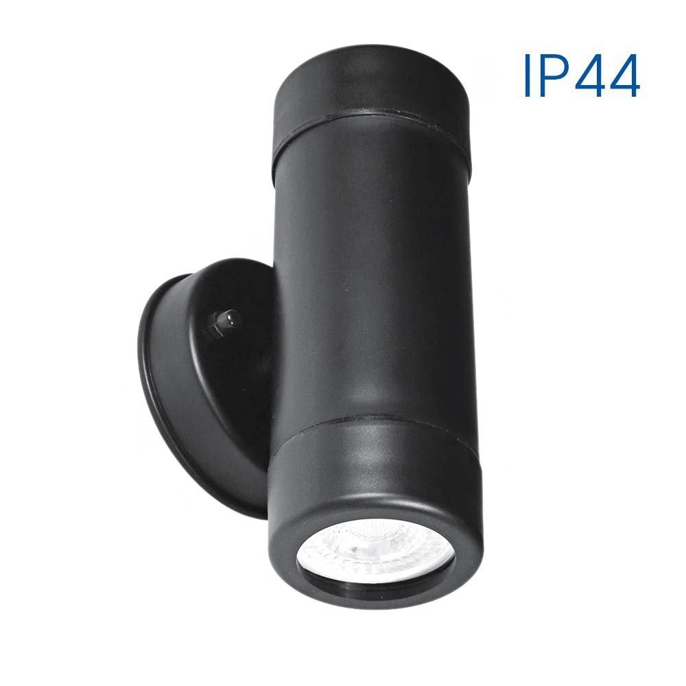 Фасаден аплик NAVARA ∙ двоен ∙ 2xGU10 ∙ черно ∙ IP44
